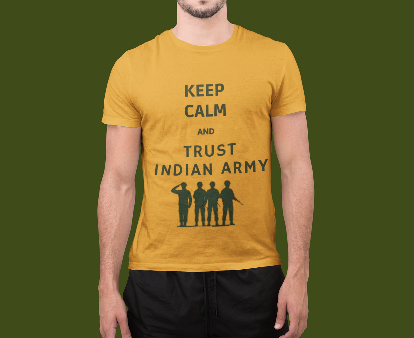 Keep calm And Thrust Indian Army||Oversize T-shirt