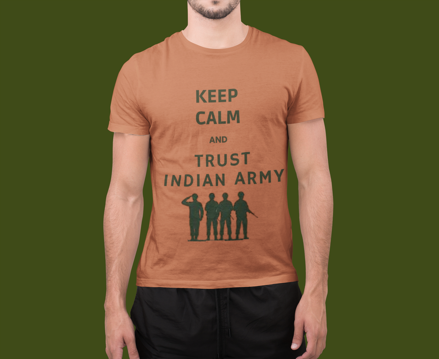 Keep calm And Thrust Indian Army||Oversize T-shirt