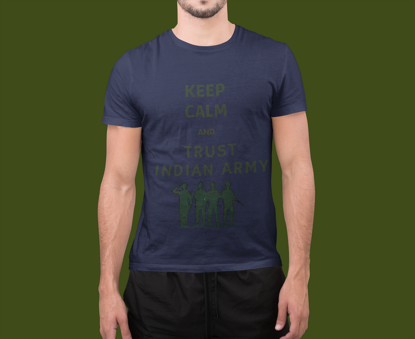 Keep calm And Thrust Indian Army||Oversize T-shirt