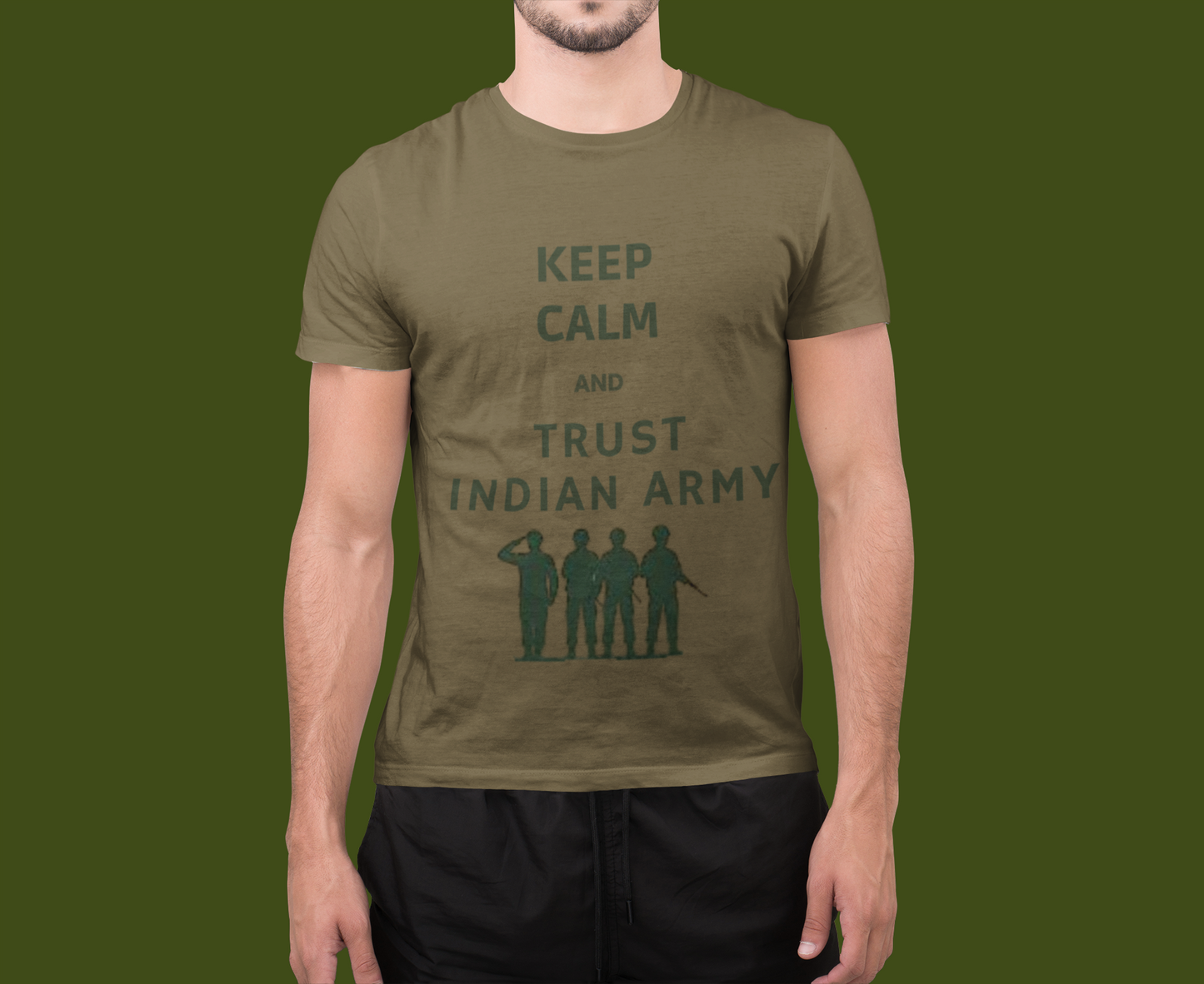 Keep calm And Thrust Indian Army||Oversize T-shirt